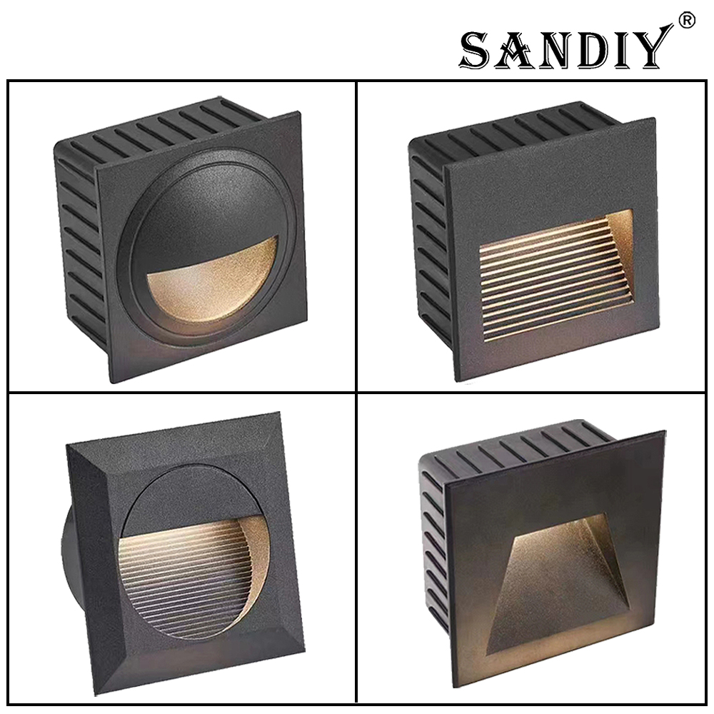 Outdoor Lighting Voltage - SANDIY 매립형 야외 벽등 저전압 사각형