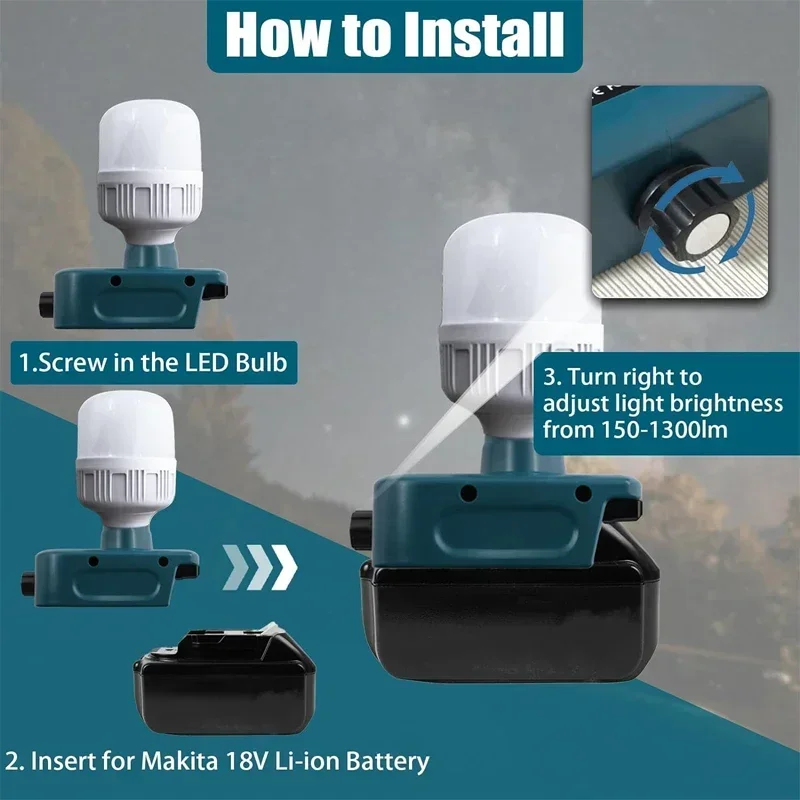 Outdoor Lighting Volt - 마키타 18V 리튬 이온 배터리 12W