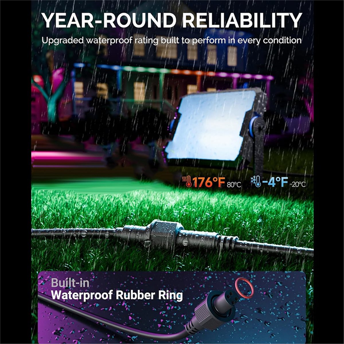 Outdoor Lighting Extension Cable - HAPPY DIAN!10FT 야외 투광등 및 스포트라이트용