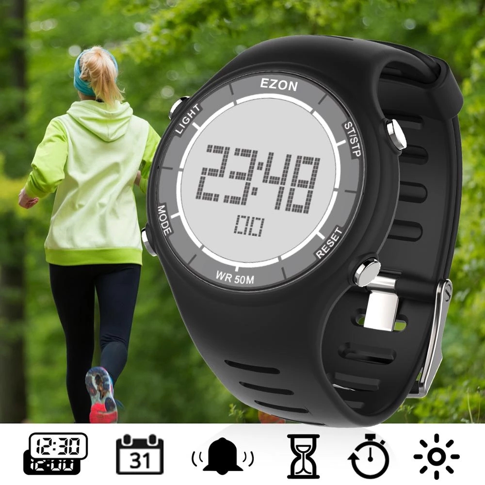 Outdoor Lighting Timer - EZON 새로운 패션 여성 디지털 스포츠