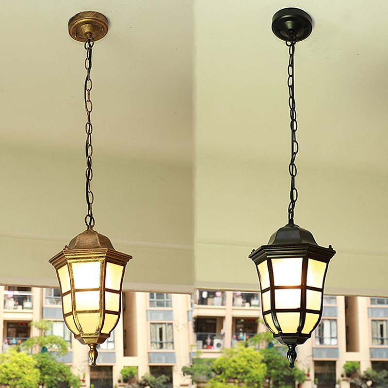 Outdoor Lighting Chandelier - 유럽 ​​야외 LED 펜던트 램프 레트로