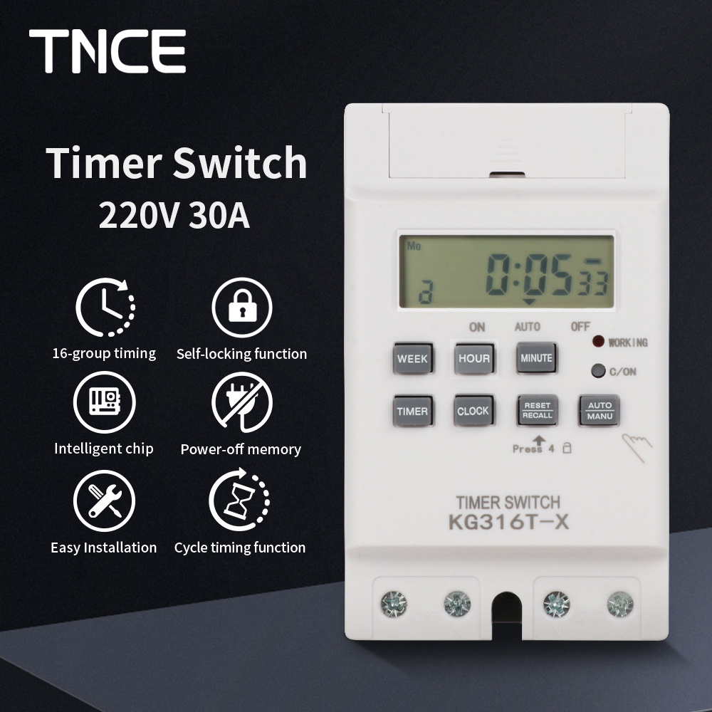 Outdoor Lighting Timer Switch - TNCE 30A 시간 제어 스위치 220V