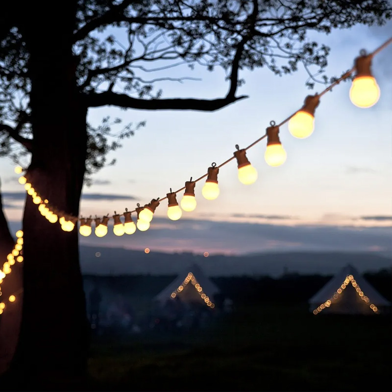 Outdoor Lighting For Gazebo - 23M 파티오 문자열 전구 G50 밀키