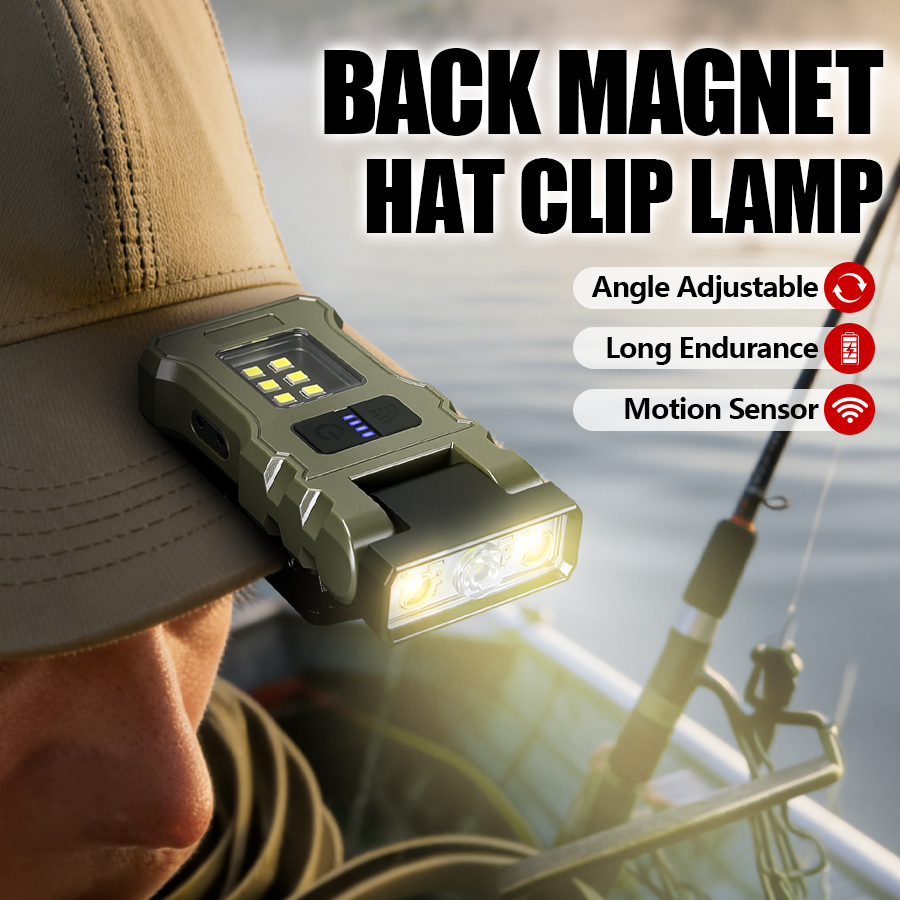 Outdoor Lighting Replacement Bulbs - 400LM USB C 헤드램프, 자석 클립온