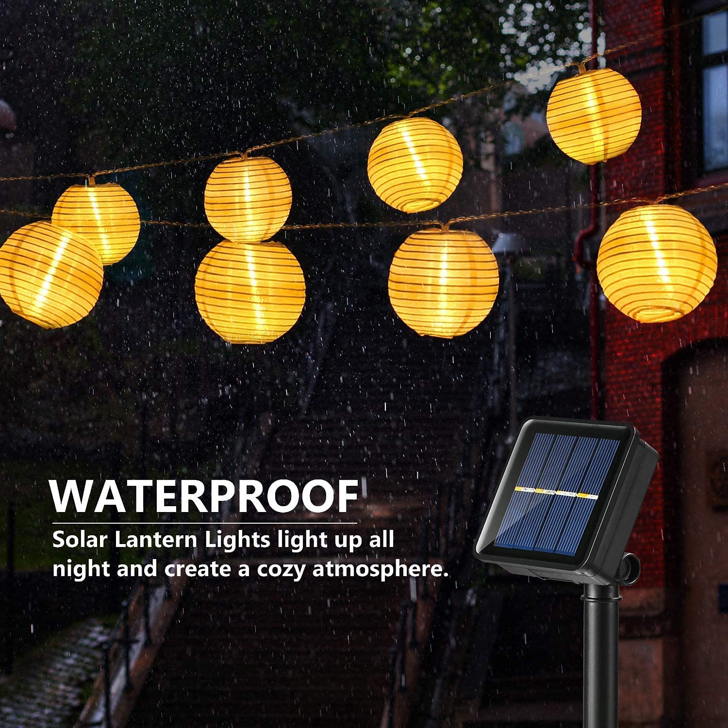 방수 랜턴 태양 문자열 요정 조명 6.5M 30 LED - Outdoor Lighting For Gazebo 리뷰 및 가격