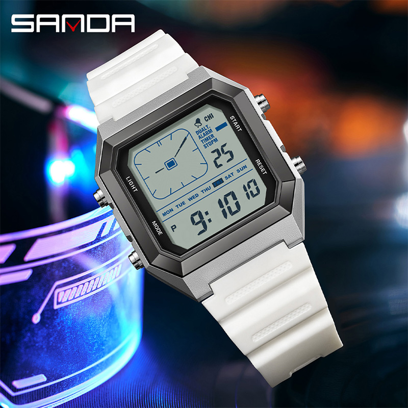 SANDA 6307 새로운 남성용 디지털 다기능 야간  - Outdoor Lighting Timer 리뷰 및 가격