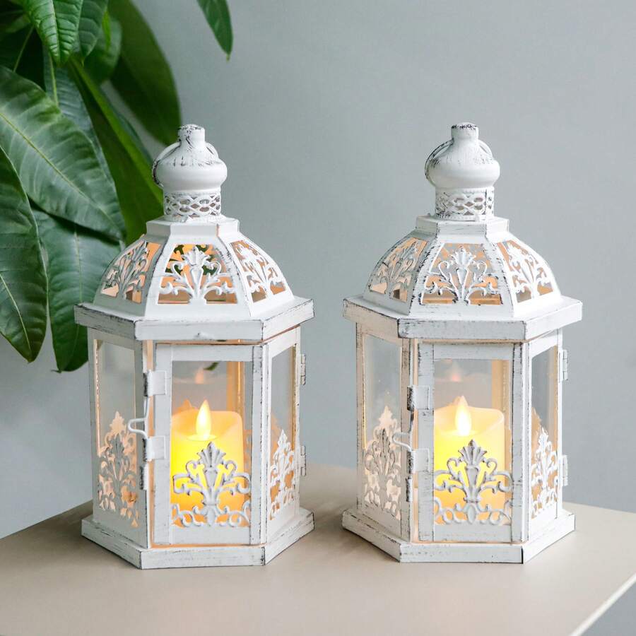 빈티지 스타일의 장식용 랜턴 2개 세트, 높이 9.5인 - Solar Lantern Hanging 리뷰 및 가격