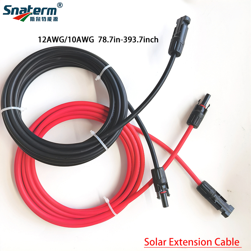 1 쌍 빨간색과 검은 색 더블 엔드 커넥터가있는 태양  - Outdoor Lighting Extension Cable 리뷰 및 가격