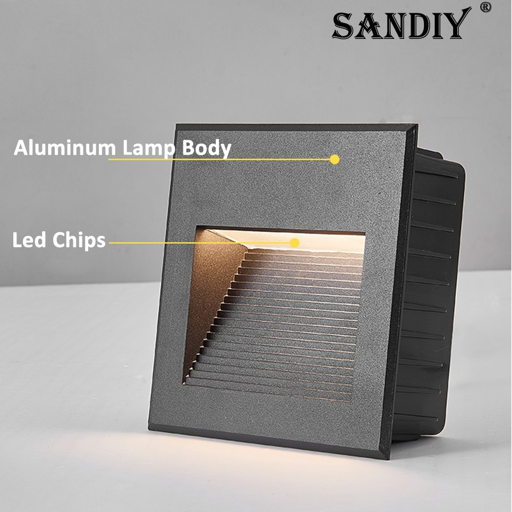 SANDIY 매립형 야외 벽등 저전압 사각형 발코니 조 - Outdoor Lighting Voltage 리뷰 및 가격