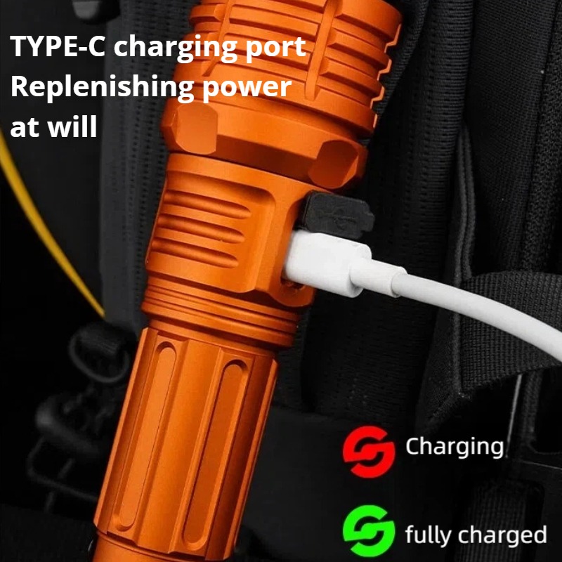 강력한 조명 LED 손전등 줌 가능 TYPE-C 충전식 - Outdoor Lighting Junction Box 리뷰 및 가격