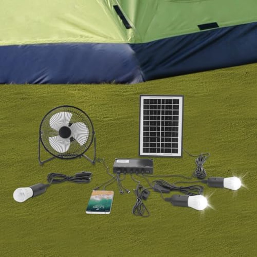 배터리가 포함된 태양광 천장 선풍기 조명, 3개의 전구 - Outdoor Lighting Volt 리뷰 및 가격
