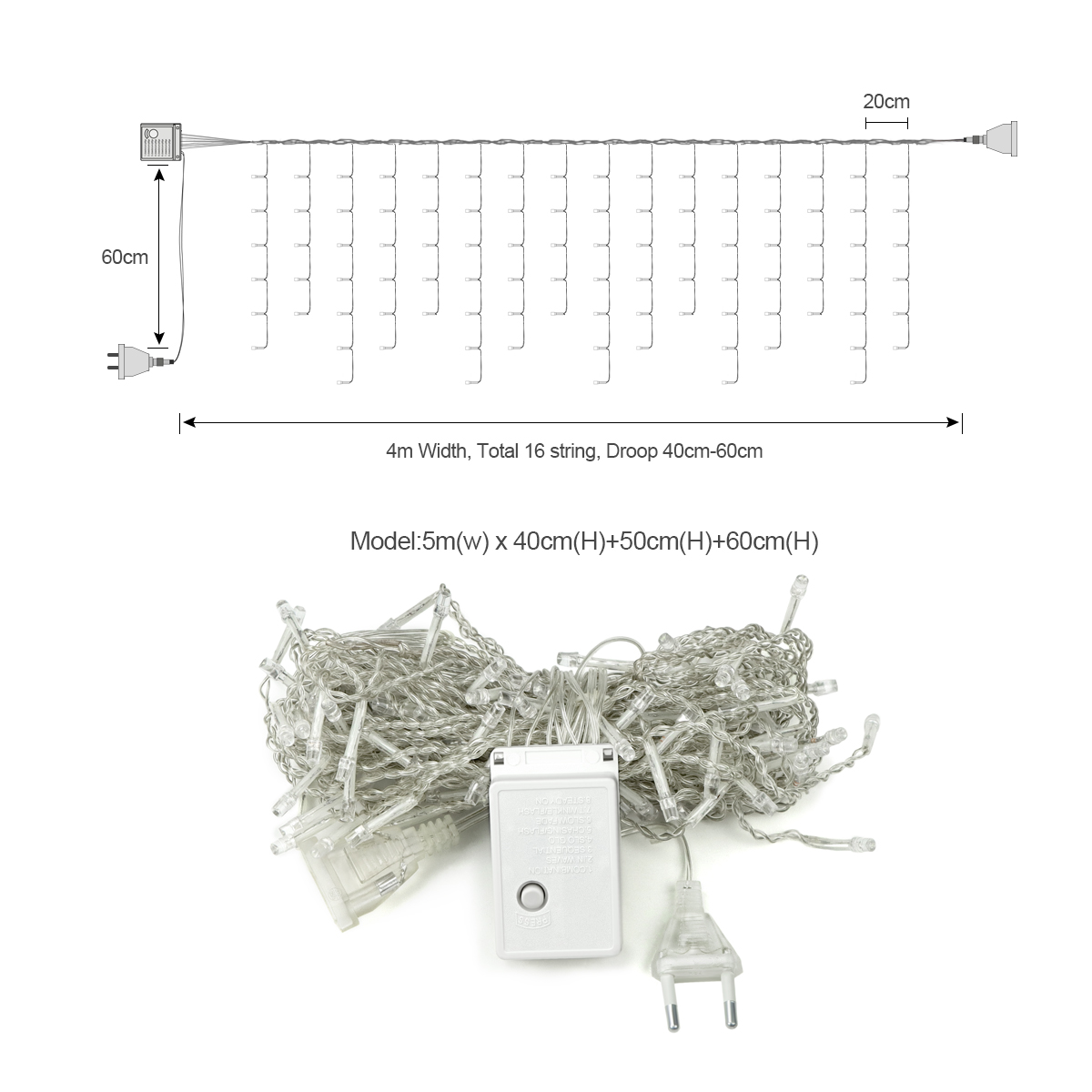 5M 크리스마스 조명 야외용 드롭 0.4-0.6m LE - Outdoor Lighting For Gazebo 리뷰 및 가격