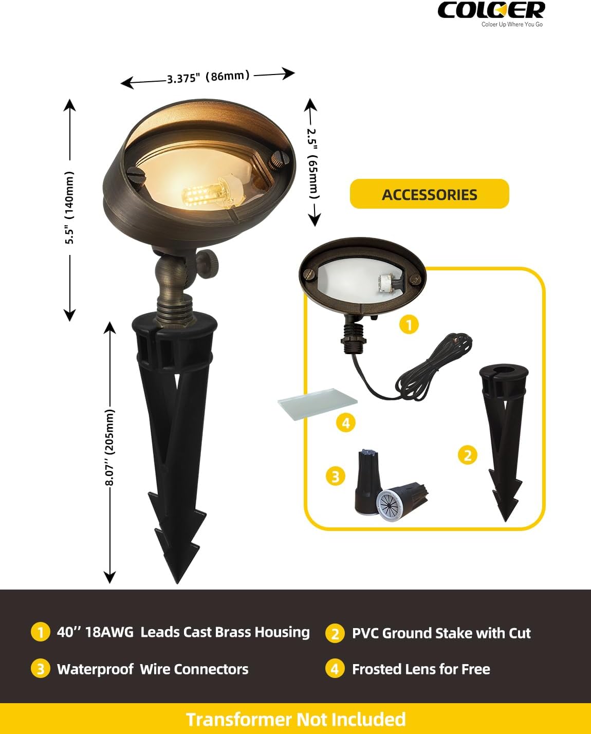 다이캐스트 황동 LED 조경 투광등 야외용 6개입(전구 - Outdoor Lighting Volt 리뷰 및 가격