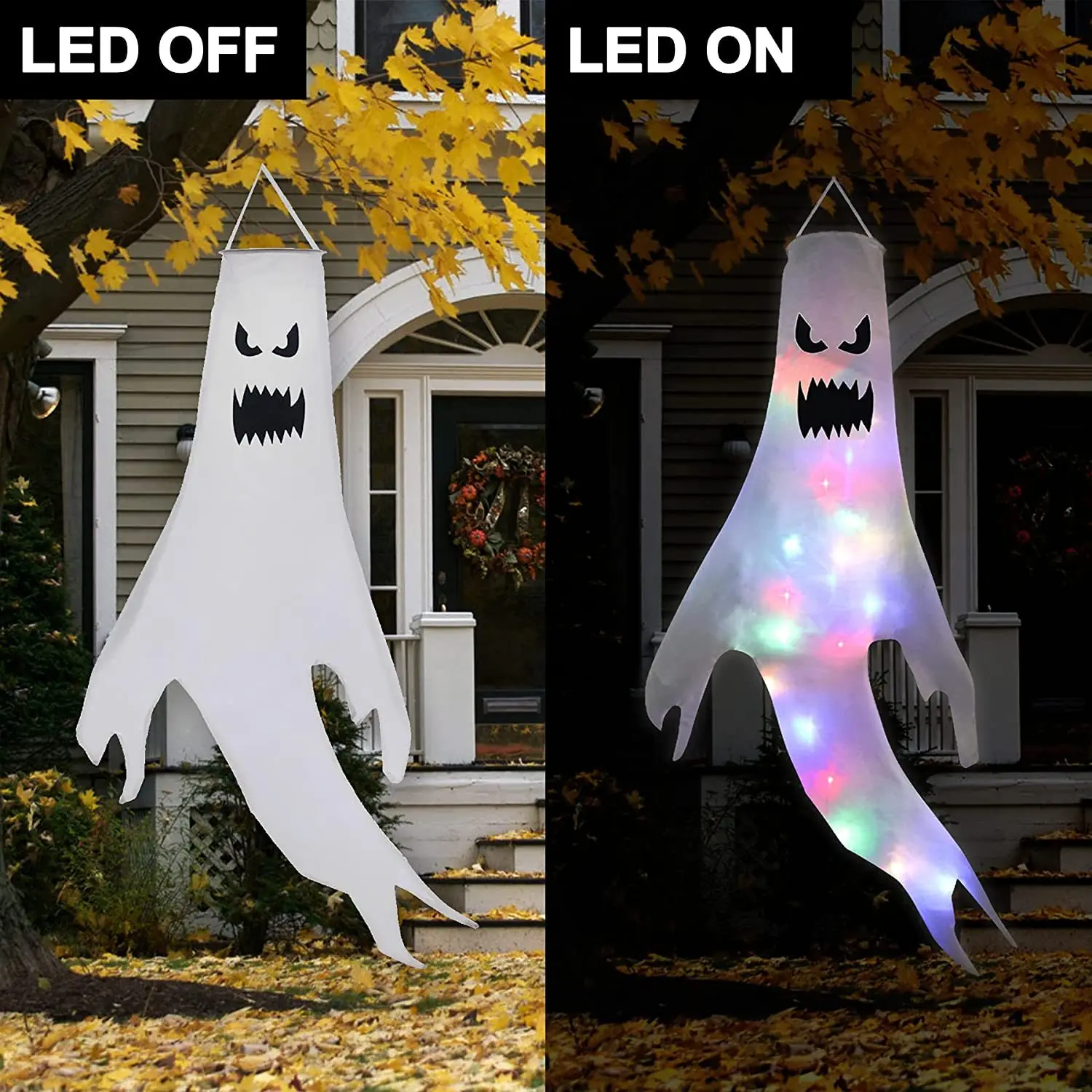 할로윈 LED 유령 모양 풍경 장식, 야외 파티나 할로 - Outdoor Lighting Effects 리뷰 및 가격