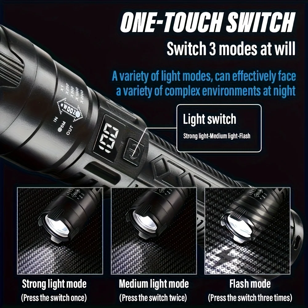 전술용 LED 손전등 2000LM USB 충전식 방수  - Outdoor Lighting Junction Box 리뷰 및 가격