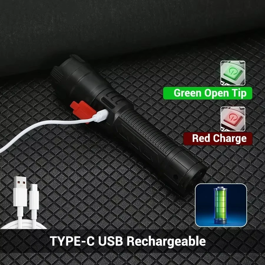 전술용 LED 손전등 2000LM USB 충전식 방수  - Outdoor Lighting Junction Box 리뷰 및 가격