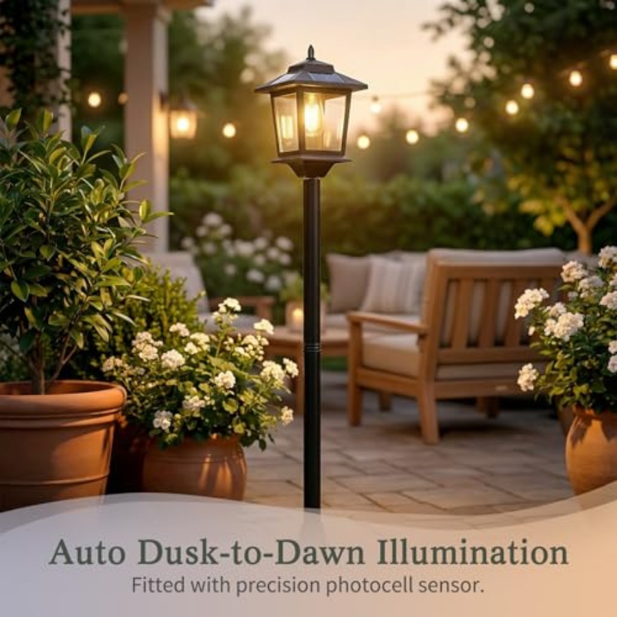 야외용 태양광 기둥 조명, 2개입 63인치 황혼에서 새 - Outdoor Lighting Solar 리뷰 및 가격