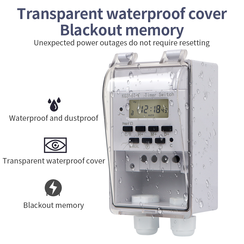 디지털 타이머 스위치 220V 30A 방수 벽걸이 주간 - Outdoor Lighting Timer Switch 리뷰 및 가격