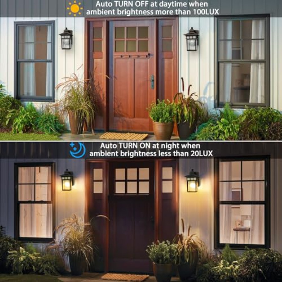 GFCI 콘센트가 있는 야외 조명, 황혼부터 새벽까지  - Outdoor Lighting Sconce 리뷰 및 가격