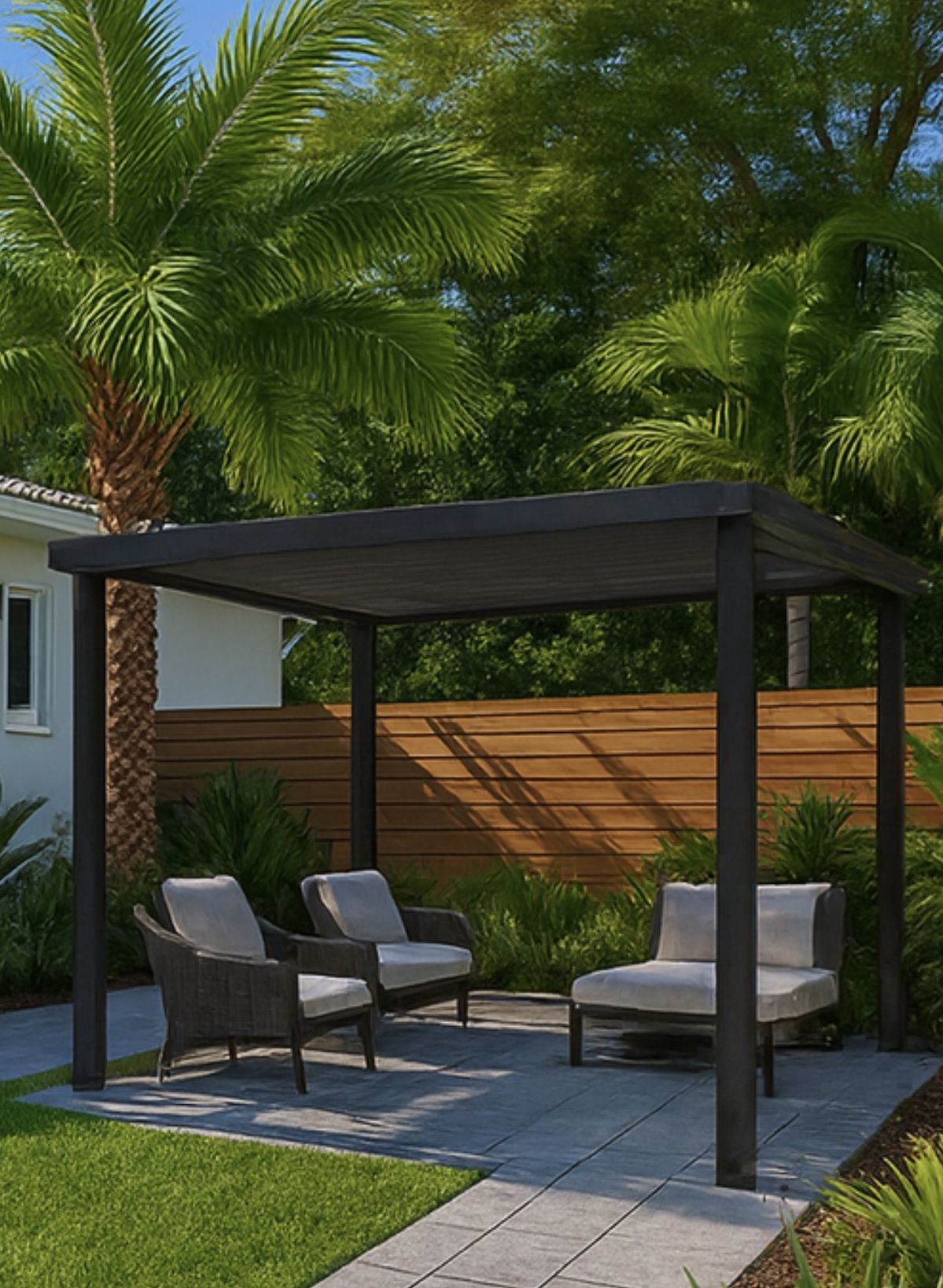 LED 조명과 블라인드가 있는 지능형 전동식 파고라 야 - Outdoor Lighting For Gazebo 리뷰 및 가격