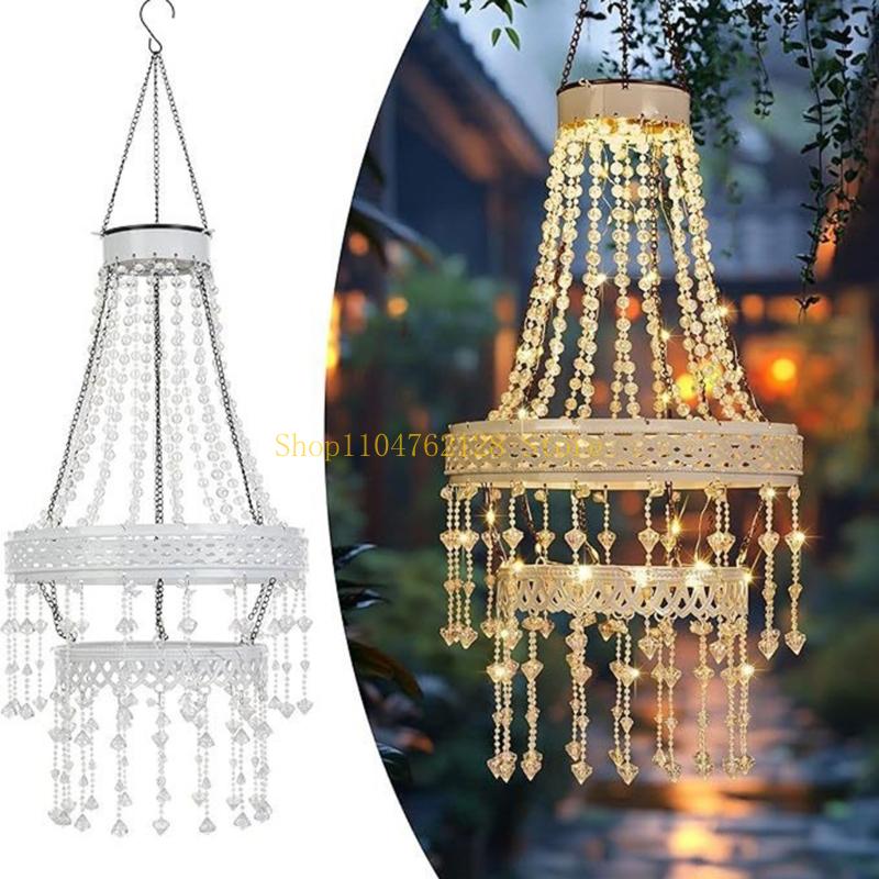 샹들리에 형태와 부드러운 빛을 갖춘 야외 태양열 베란다 - Outdoor Lighting Chandelier 리뷰 및 가격