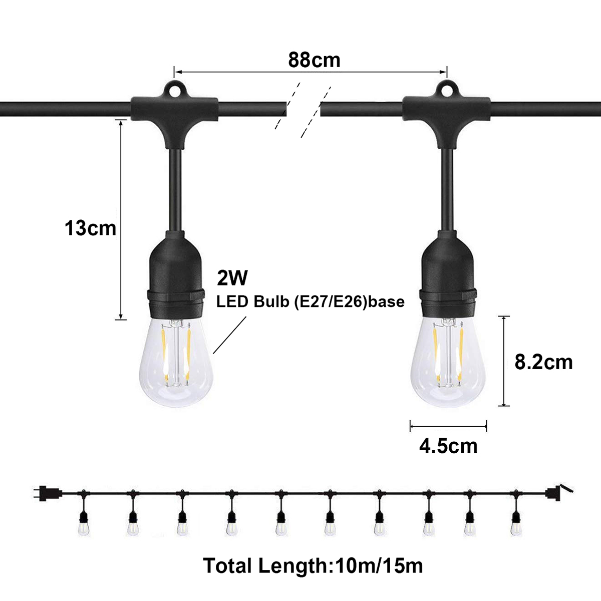 야외 스트링 LED S14 글로브 전구, 정원 램프,  - Outdoor Lighting For Gazebo 리뷰 및 가격