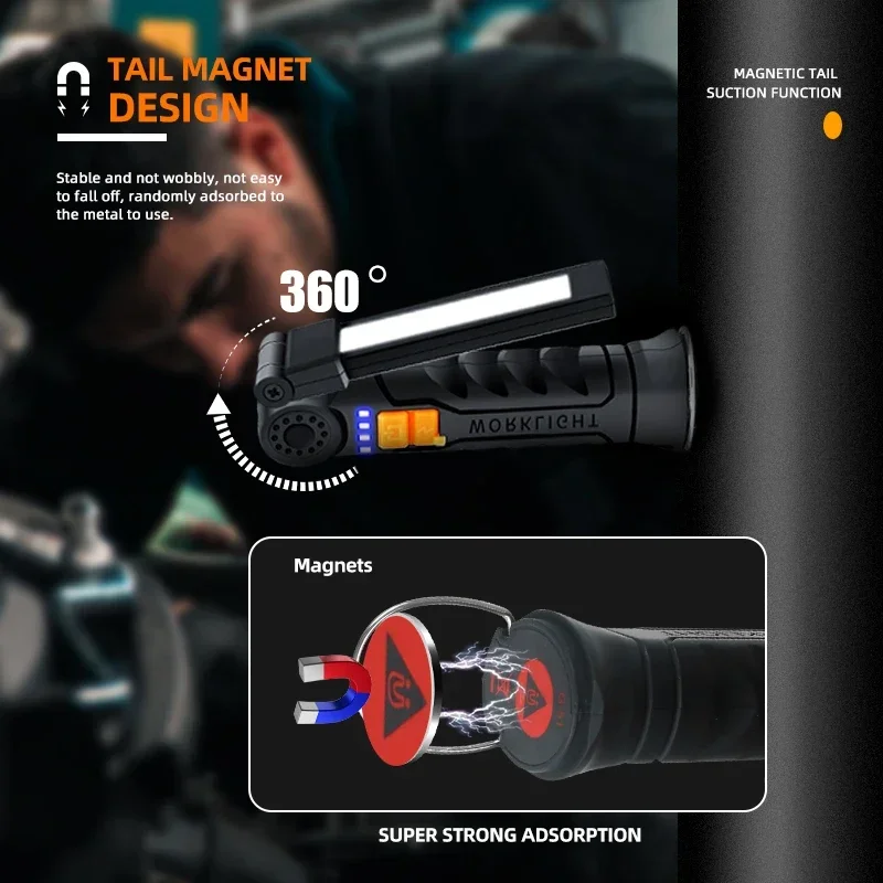 자석 및 후크가 있는 충전식 LED 손전등 작업등, 작 - Outdoor Lighting Replacement Bulbs 리뷰 및 가격