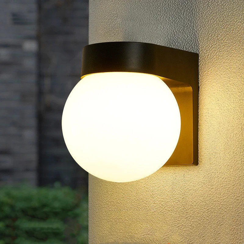 구형 야외 벽 램프, IP65 방수 밀키 원형 벽 조명 - Xl Outdoor Lighting 리뷰 및 가격