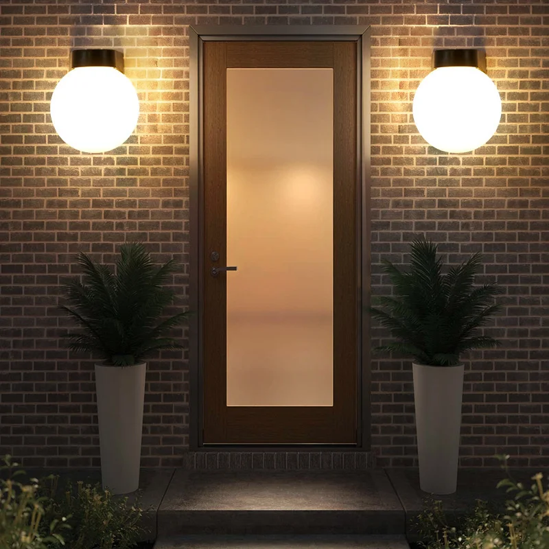 구형 야외 벽 램프, IP65 방수 밀키 원형 벽 조명 - Xl Outdoor Lighting 리뷰 및 가격