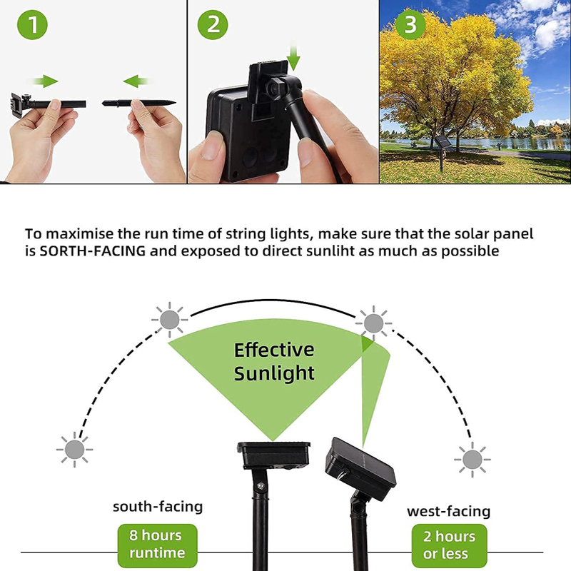 태양 LED 문자열 조명 야외 방수 꽃줄 정원 장식 크 - Outdoor Lighting For Gazebo 리뷰 및 가격