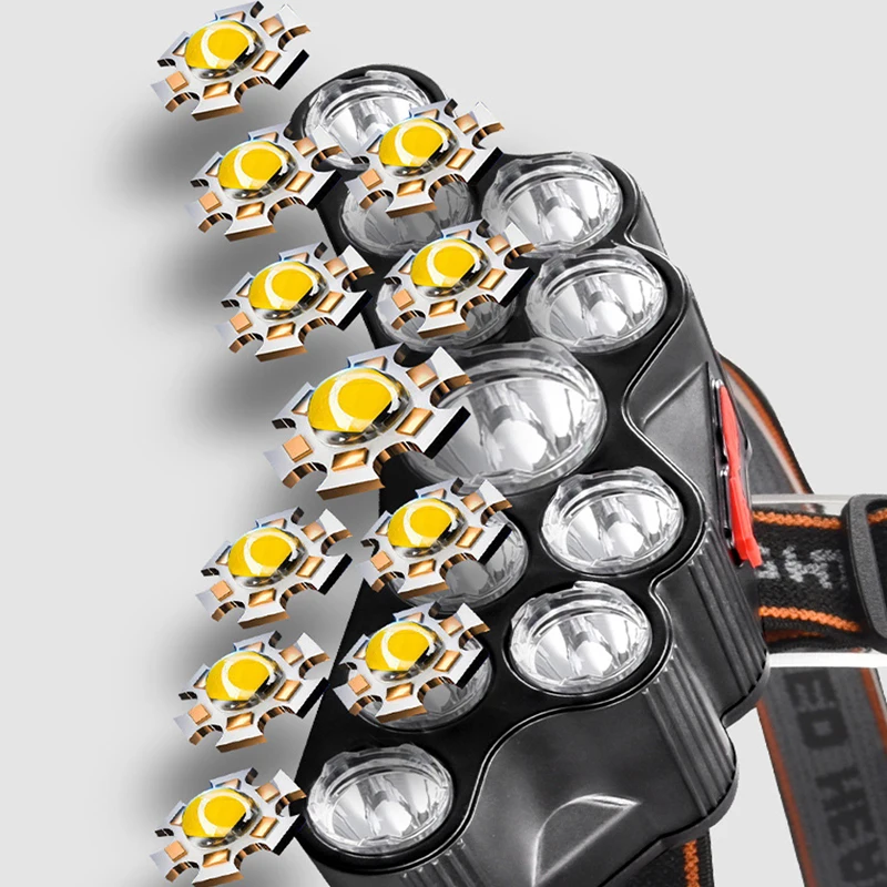 11 LED 전조등 강한 빛 헤드 램프 Type-C 충 - Outdoor Lighting Replacement Bulbs 리뷰 및 가격