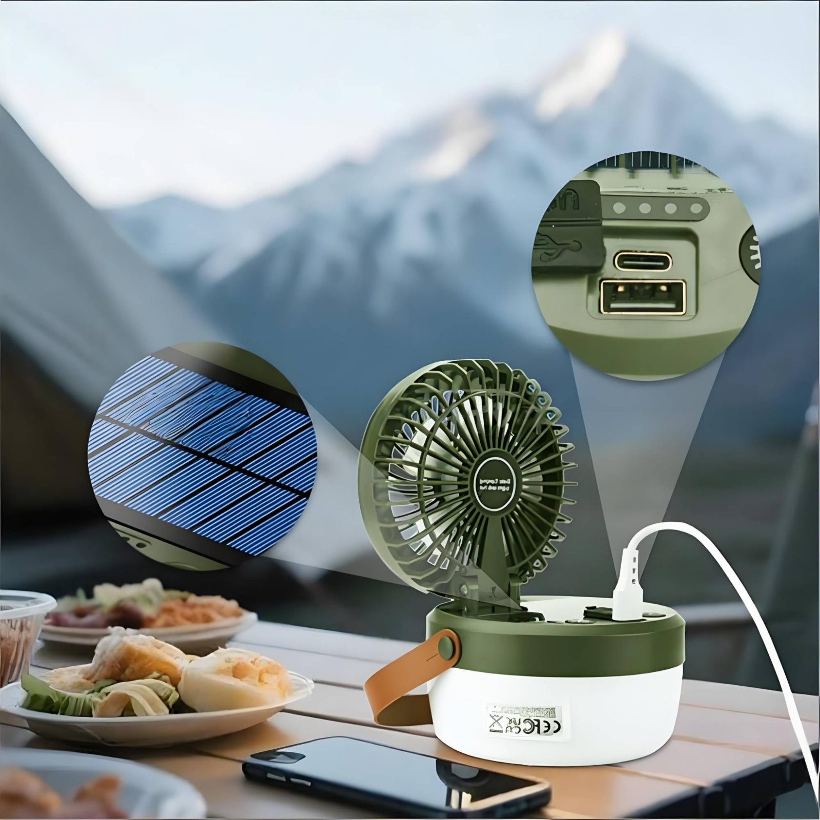 태양광 캠핑 팬 랜턴 접이식 디자인 3중 기능 캠프 랜 - Solar Lantern Hanging 리뷰 및 가격