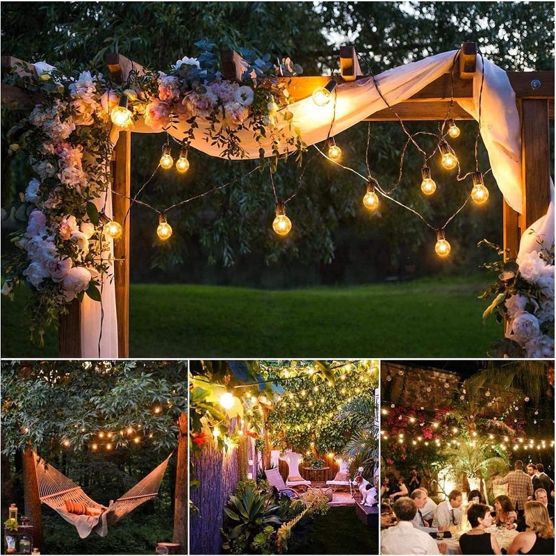 LED 야외 조명 스트링 64FT G40 가든 테라스  - Outdoor Lighting Effects 리뷰 및 가격