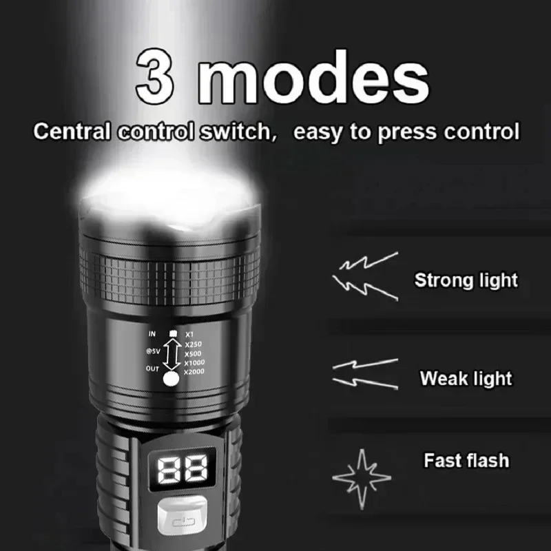 P50 고휘도 손전등 LED 비드 디지털 배터리 디스플 - Outdoor Lighting Junction Box 리뷰 및 가격