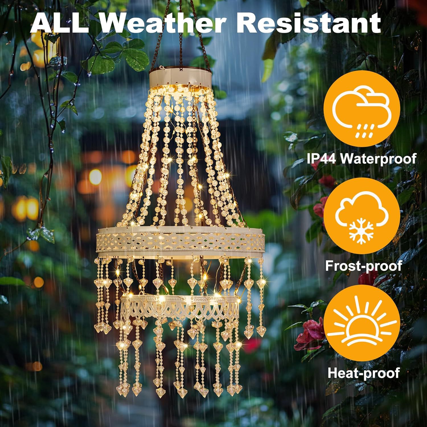 태양광 충전식 걸이형 랜턴 야외 장식 우아한 아크릴 크 - Outdoor Lighting Chandelier 리뷰 및 가격