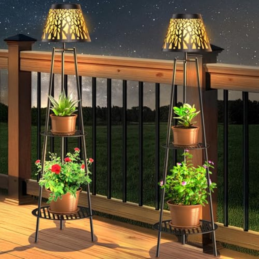 2팩 야외용 태양광 바닥 램프(식물 스탠드 포함) 방수 - Outdoor Lighting Solar 리뷰 및 가격