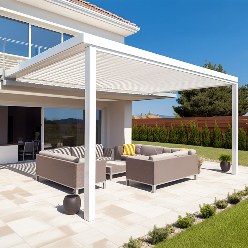 나뭇결 색상의 녹 방지 알루미늄 합금 파빌리온(LED  - Outdoor Lighting For Gazebo 리뷰 및 가격