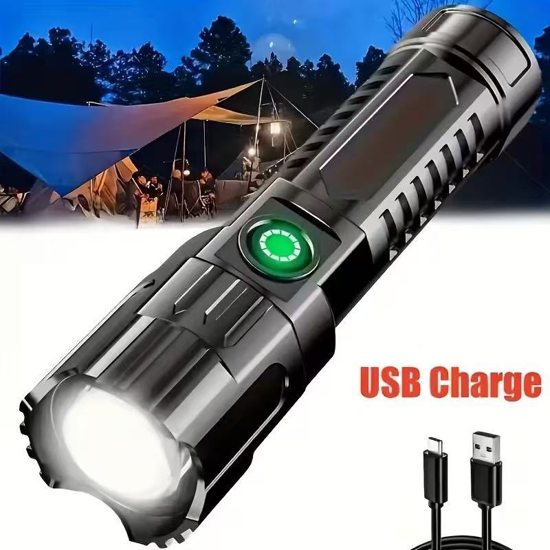 새로운 고출력 LED 손전등 USB 충전식 토치 내장  - Outdoor Lighting Replacement Bulbs 리뷰 및 가격