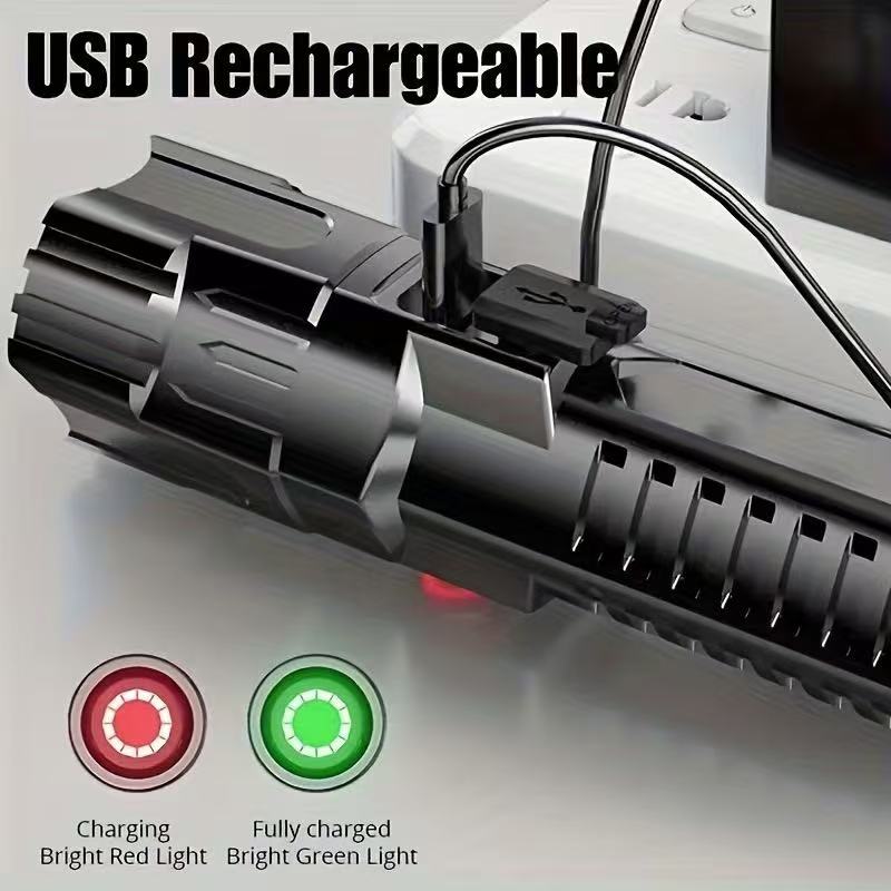 새로운 고출력 LED 손전등 USB 충전식 토치 내장  - Outdoor Lighting Replacement Bulbs 리뷰 및 가격