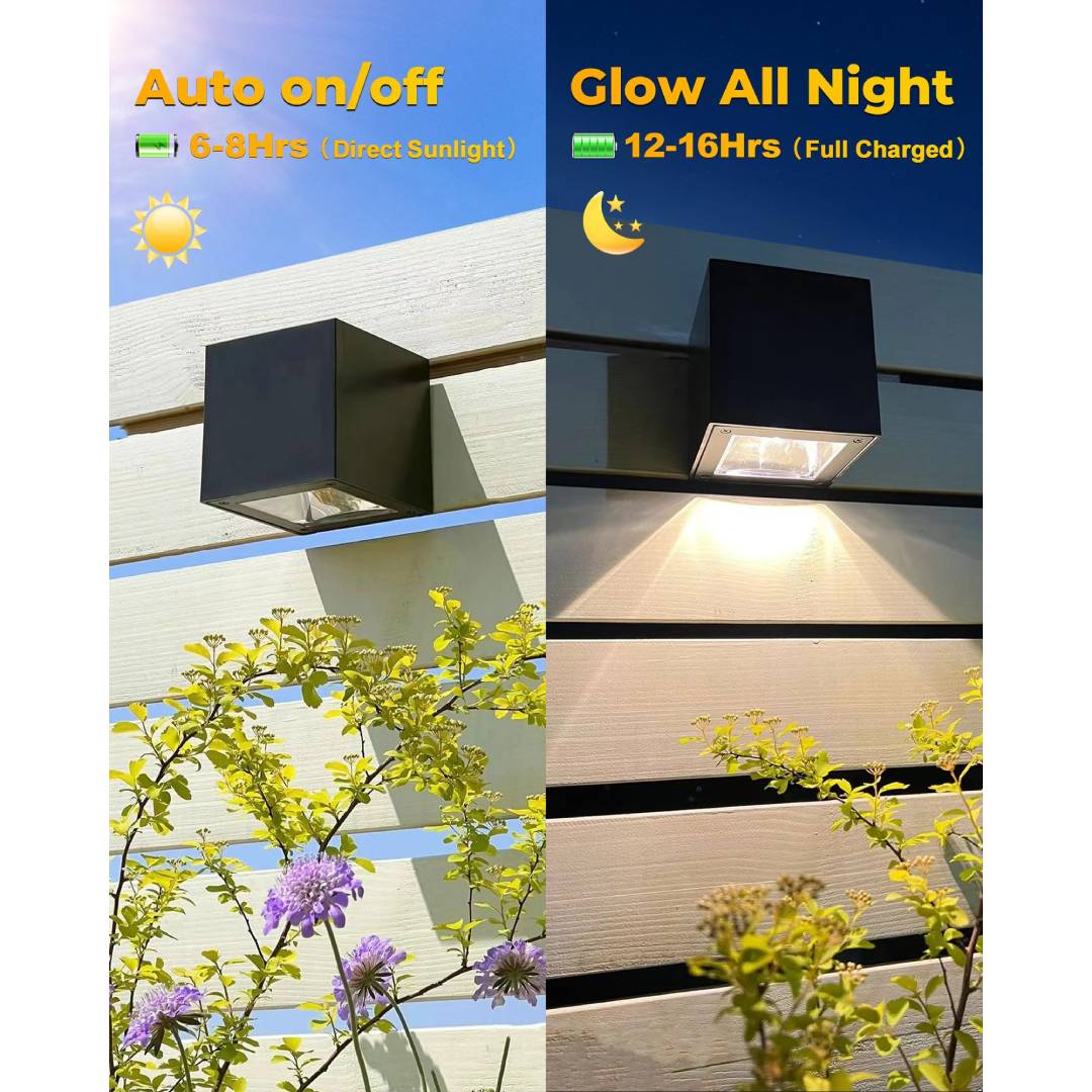 야외 태양광 벽등 사각형 모던 태양광 벽 조명 방수 다 - Outdoor Lighting Sconce 리뷰 및 가격