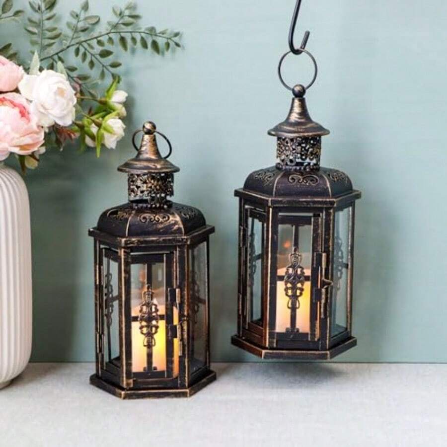 장식용 캔들 랜턴 2개 세트, 높이 10피트, 빈티지  - Solar Lantern Hanging 리뷰 및 가격