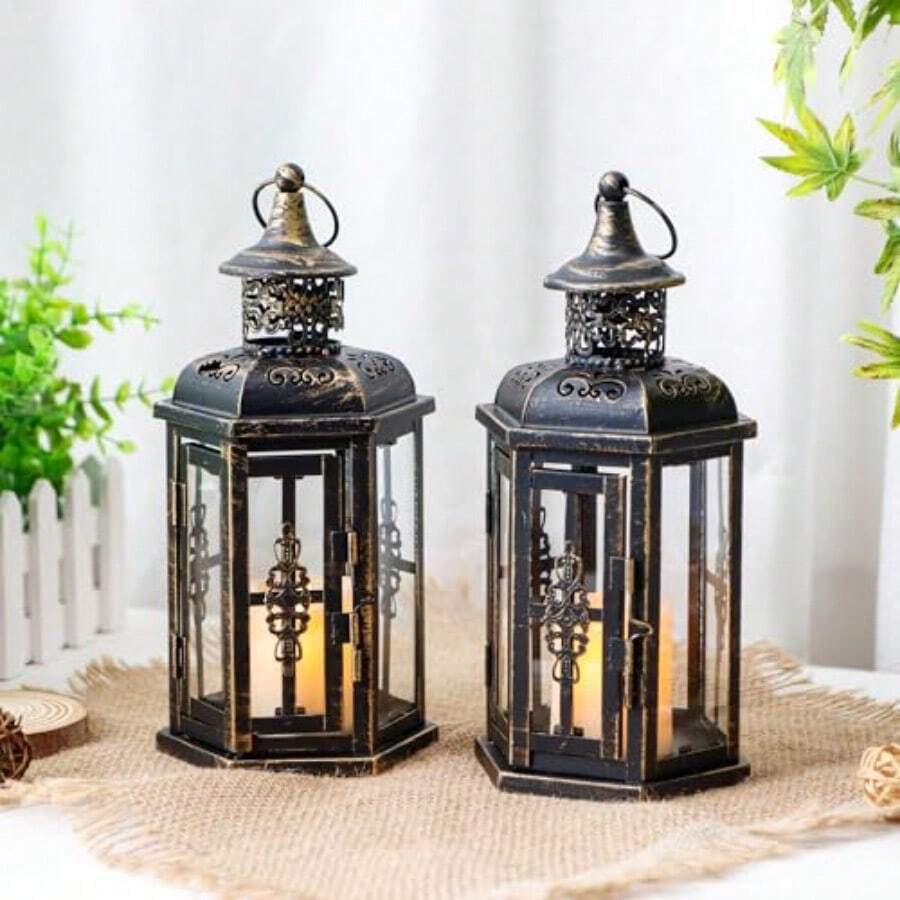 장식용 캔들 랜턴 2개 세트, 높이 10피트, 빈티지  - Solar Lantern Hanging 리뷰 및 가격
