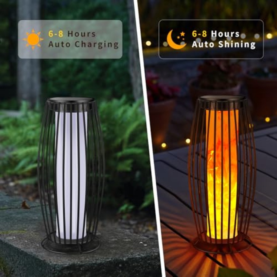 태양광 야외 플로어 램프 깜박이는 불꽃 태양광 야외 조 - Outdoor Lighting Solar 리뷰 및 가격