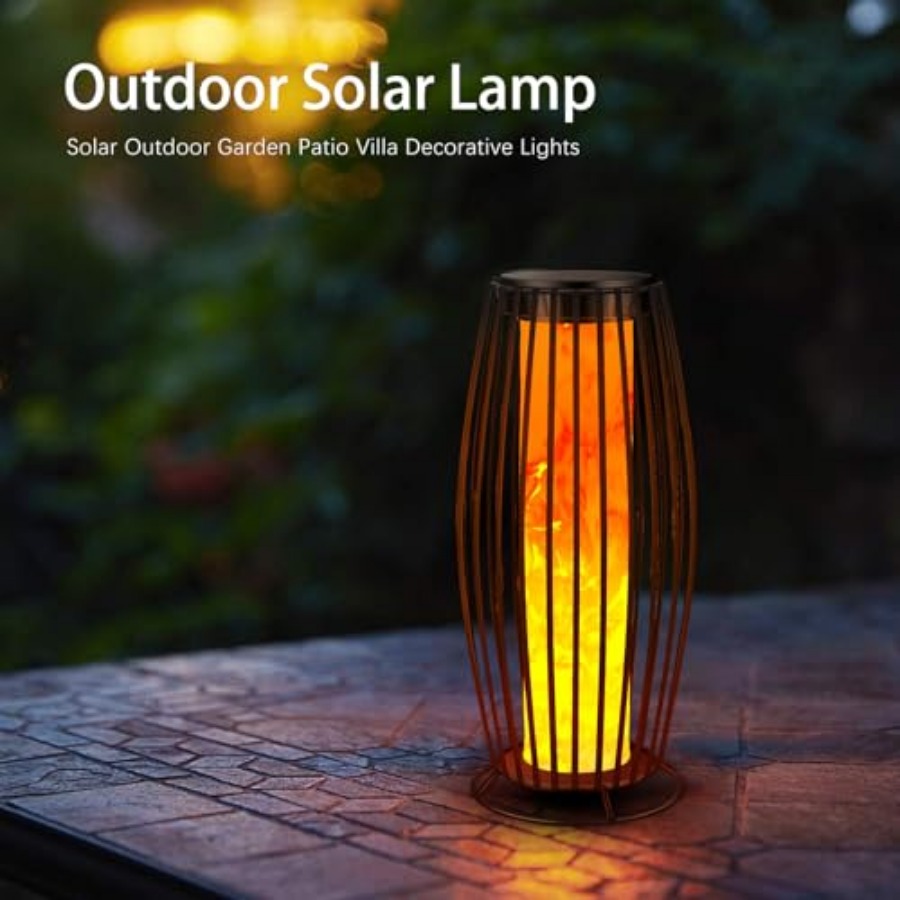태양광 야외 플로어 램프 깜박이는 불꽃 태양광 야외 조 - Outdoor Lighting Solar 리뷰 및 가격