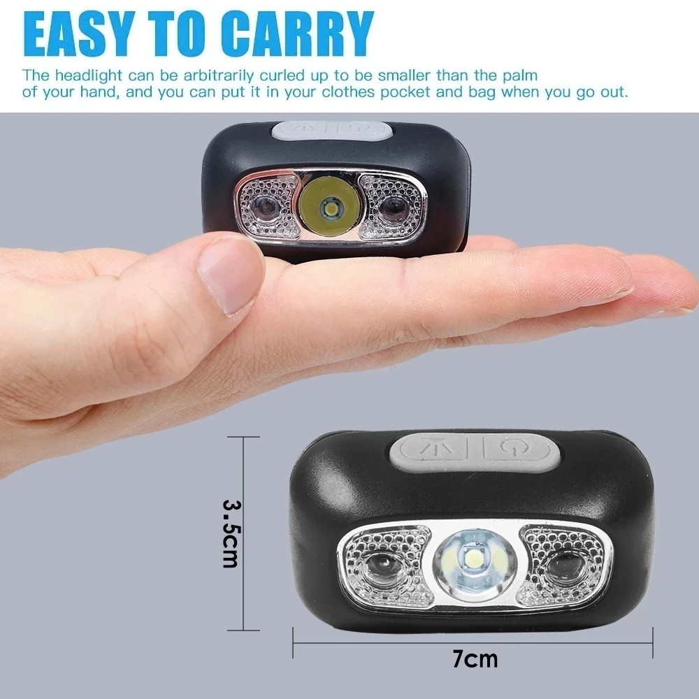 강한 빛 헤드램프 휴대용 LED 센서 헤드램프 USB- - Outdoor Lighting With Sensor 리뷰 및 가격