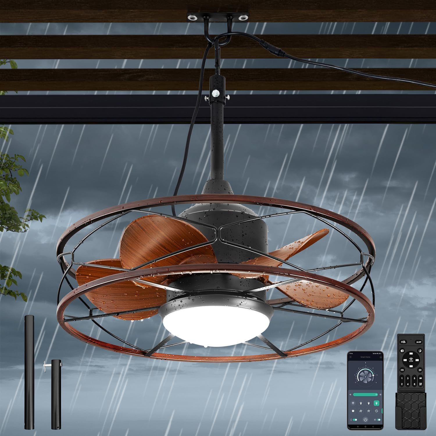 20인치 LED 야외 천장 선풍기 (조명 및 리모컨 포 - Outdoor Lighting For Gazebo 리뷰 및 가격