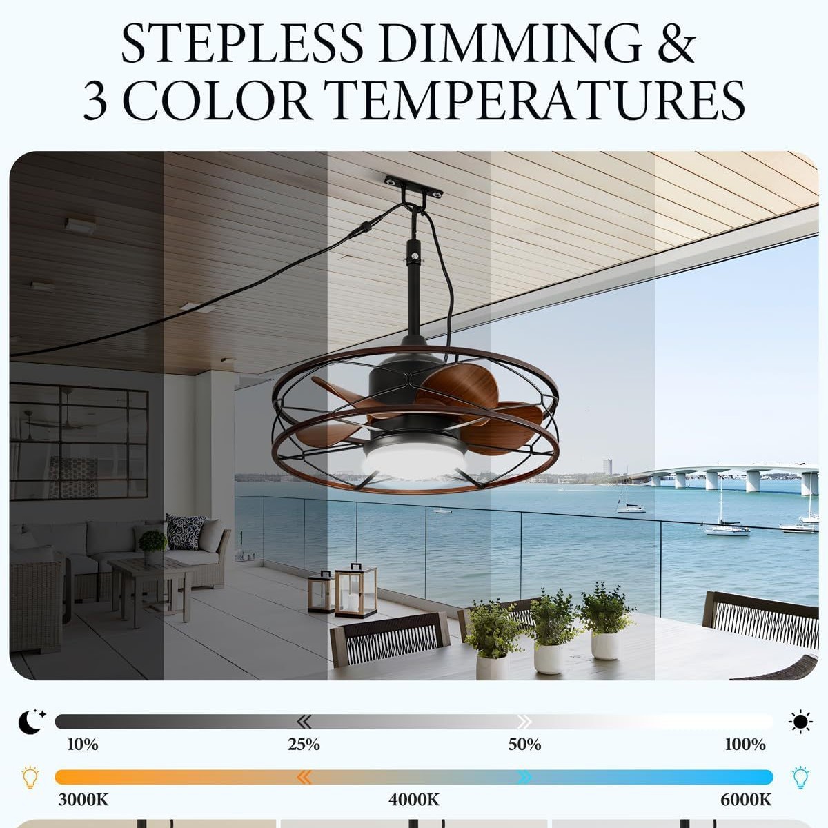 20인치 LED 야외 천장 선풍기 (조명 및 리모컨 포 - Outdoor Lighting For Gazebo 리뷰 및 가격