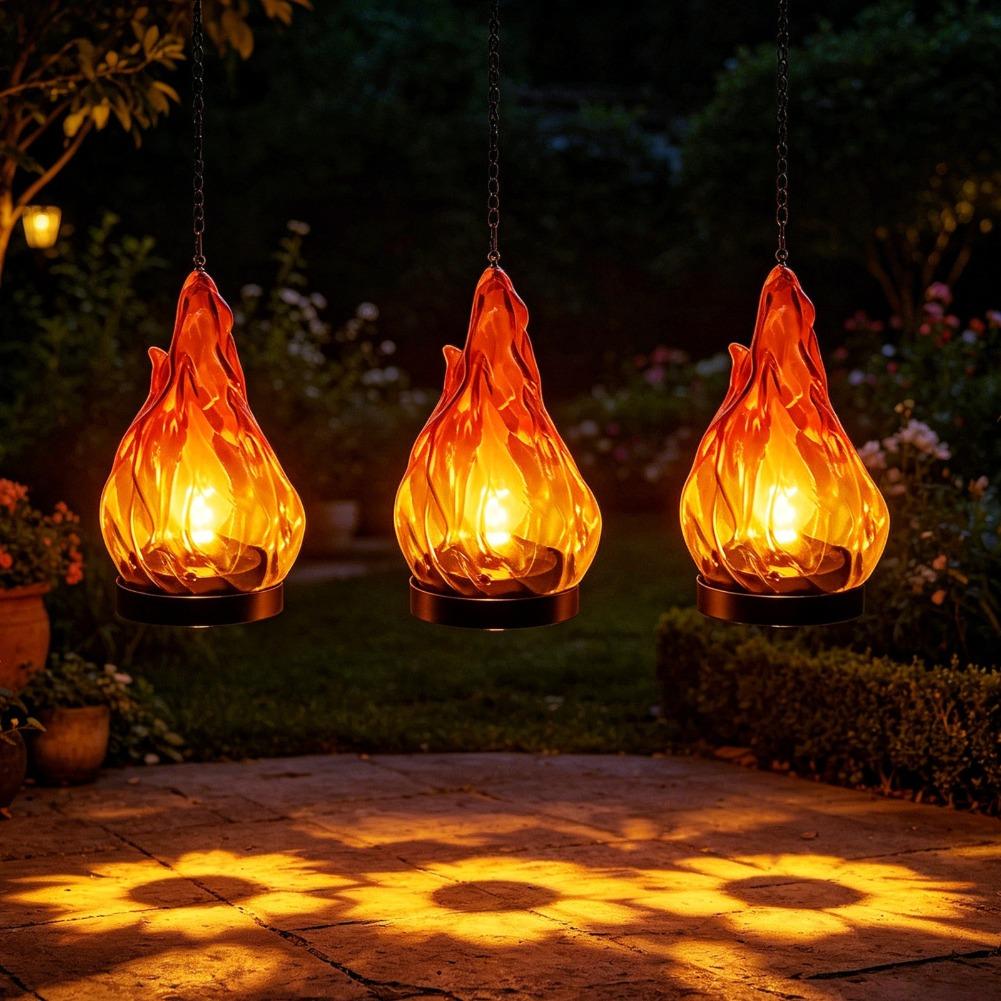 태양열 불꽃 모양 걸이형 랜턴 조명 IP65 방수 깜빡 - Solar Lantern Hanging 리뷰 및 가격