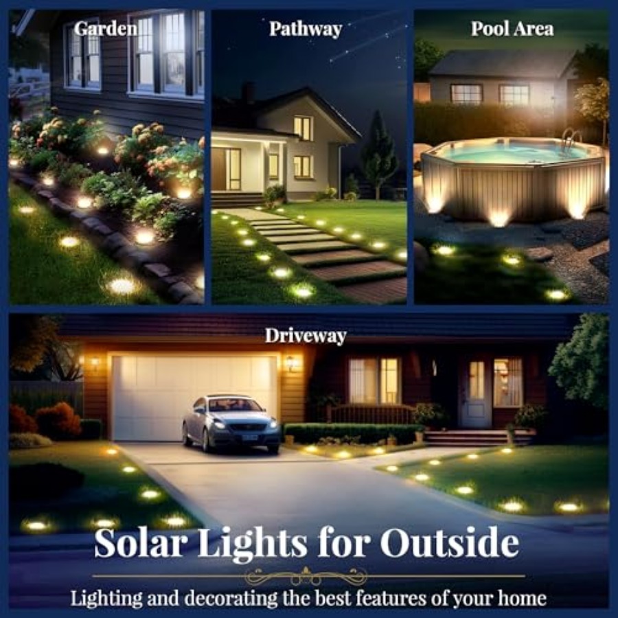 태양광 지상등 태양광 조명 야외 방수 8 LED 태양열 - Outdoor Lighting Solar 리뷰 및 가격