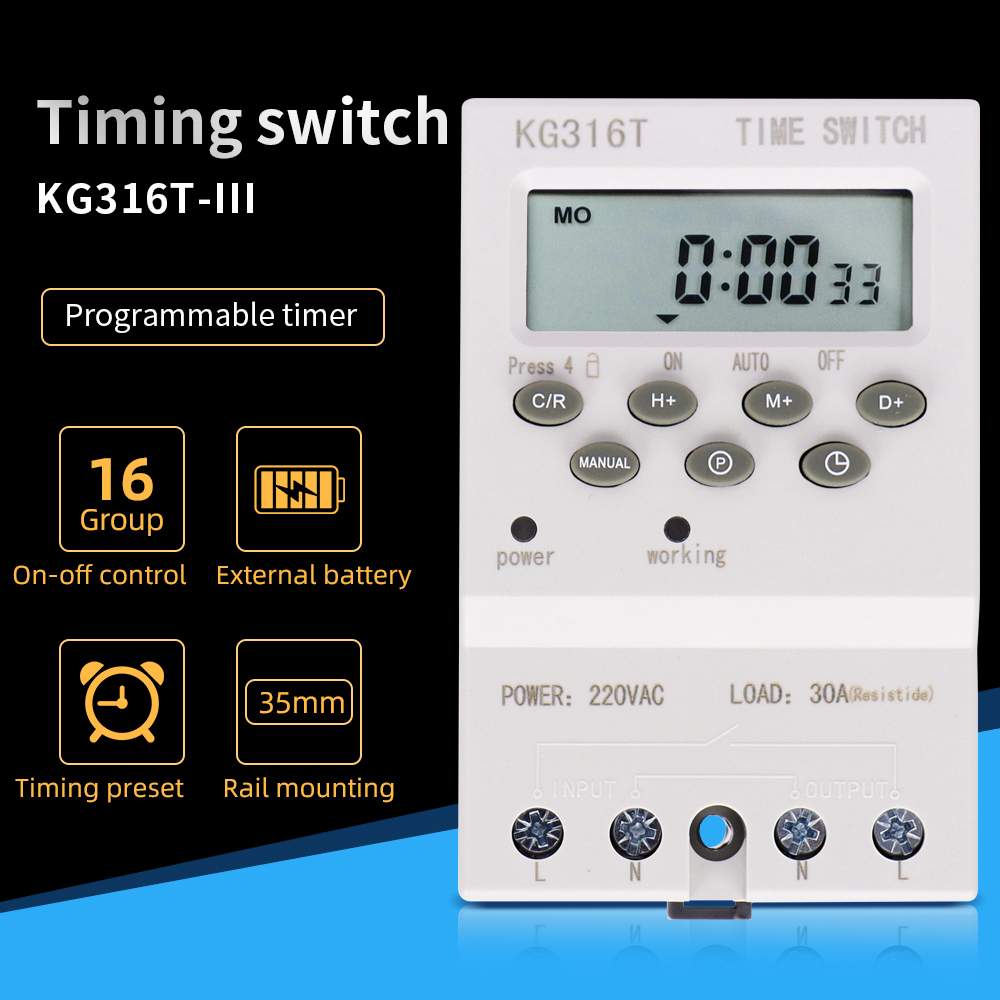 디지털 타임 스위치 주간 자동 프로그래밍 가능 타이머  - Outdoor Lighting Timer Switch 리뷰 및 가격